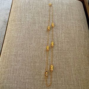 Kate Spade bow gold necklace